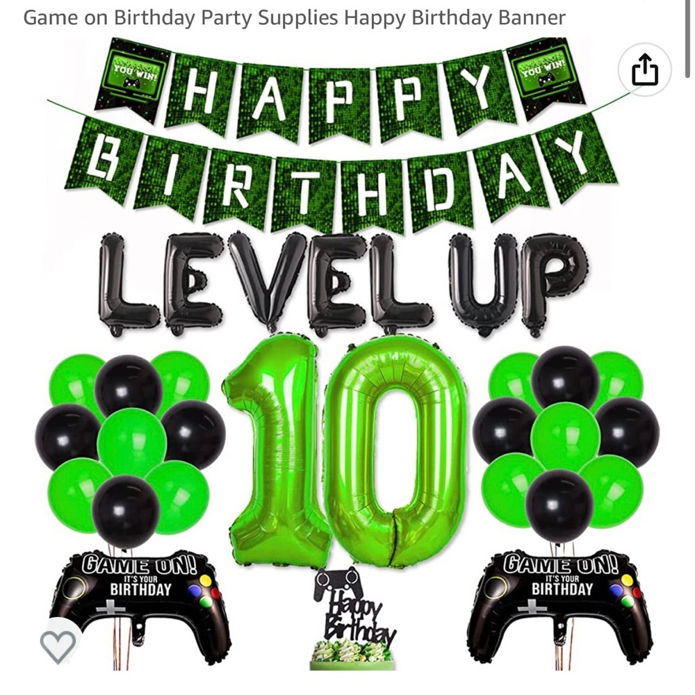 Game on party decorations